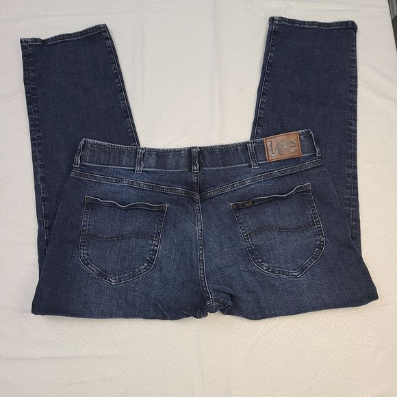 Lee Extreme Motion Athletic Fit Men’s Jeans 38x29 Tapered Leg Denim Blue - Picture 4 of 11